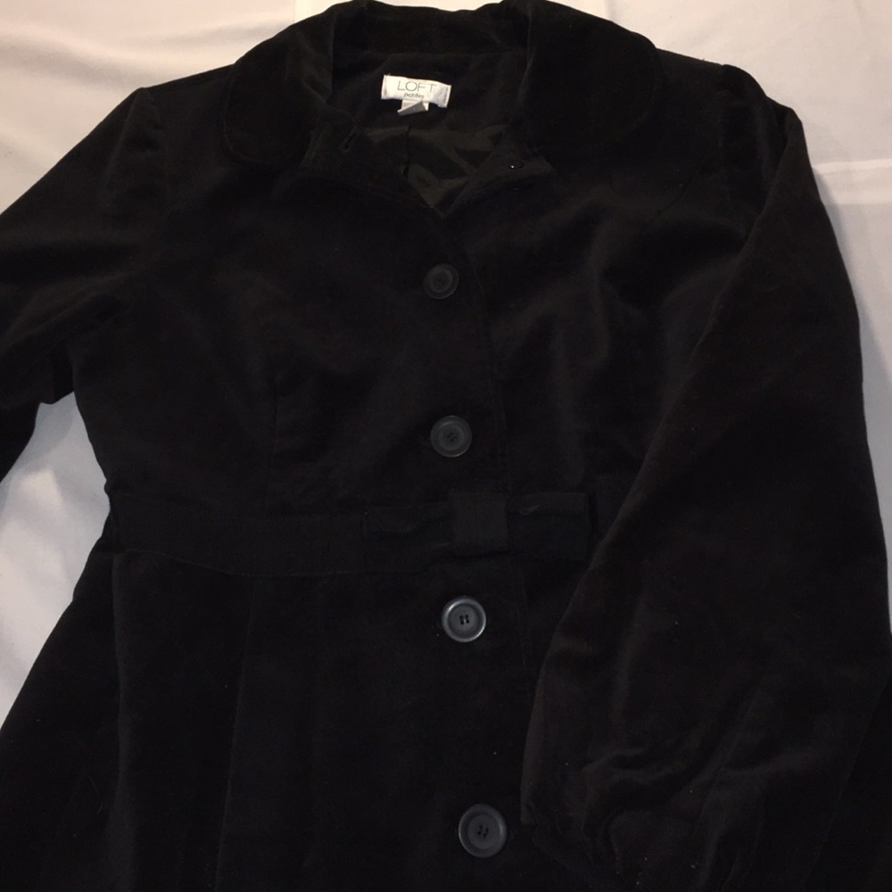 Ann Taylor Loft long black coat.